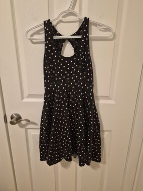 Material Girl Black Polka Dot Tank Dress
